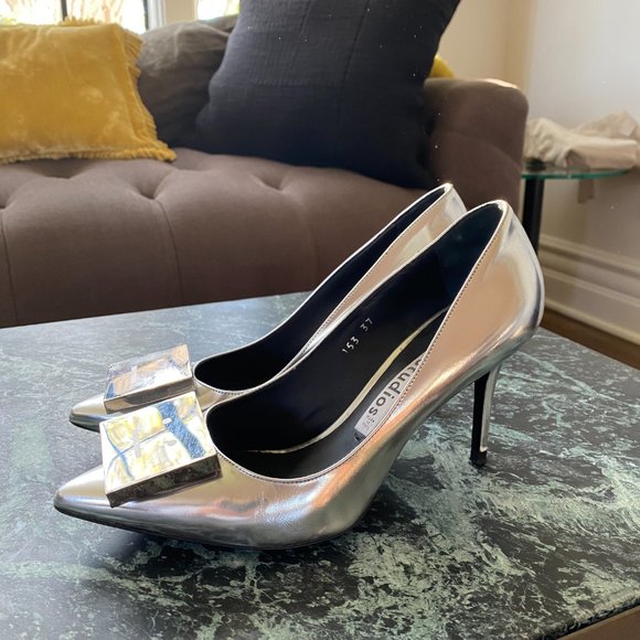 Acne Studios Silver Metallic Pumps Adriana - Picture 2 of 2